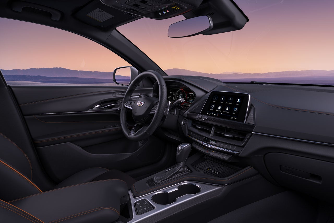 Passenger View of the 2026 CT4 Driver's Side Dashboard and Center Console